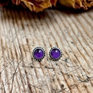 NEW The Blake stud Dainty Earrings in Purple - Boutique